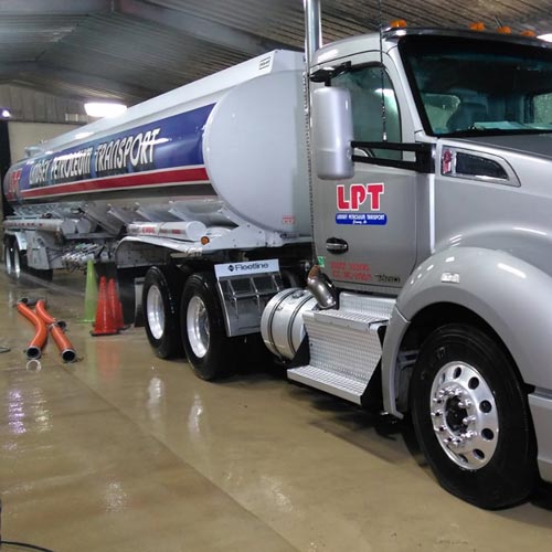 Clean oil transporting trucks